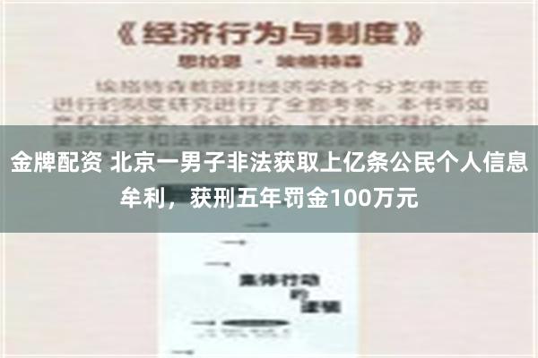 金牌配资 北京一男子非法获取上亿条公民个人信息牟利，获刑五年罚金100万元